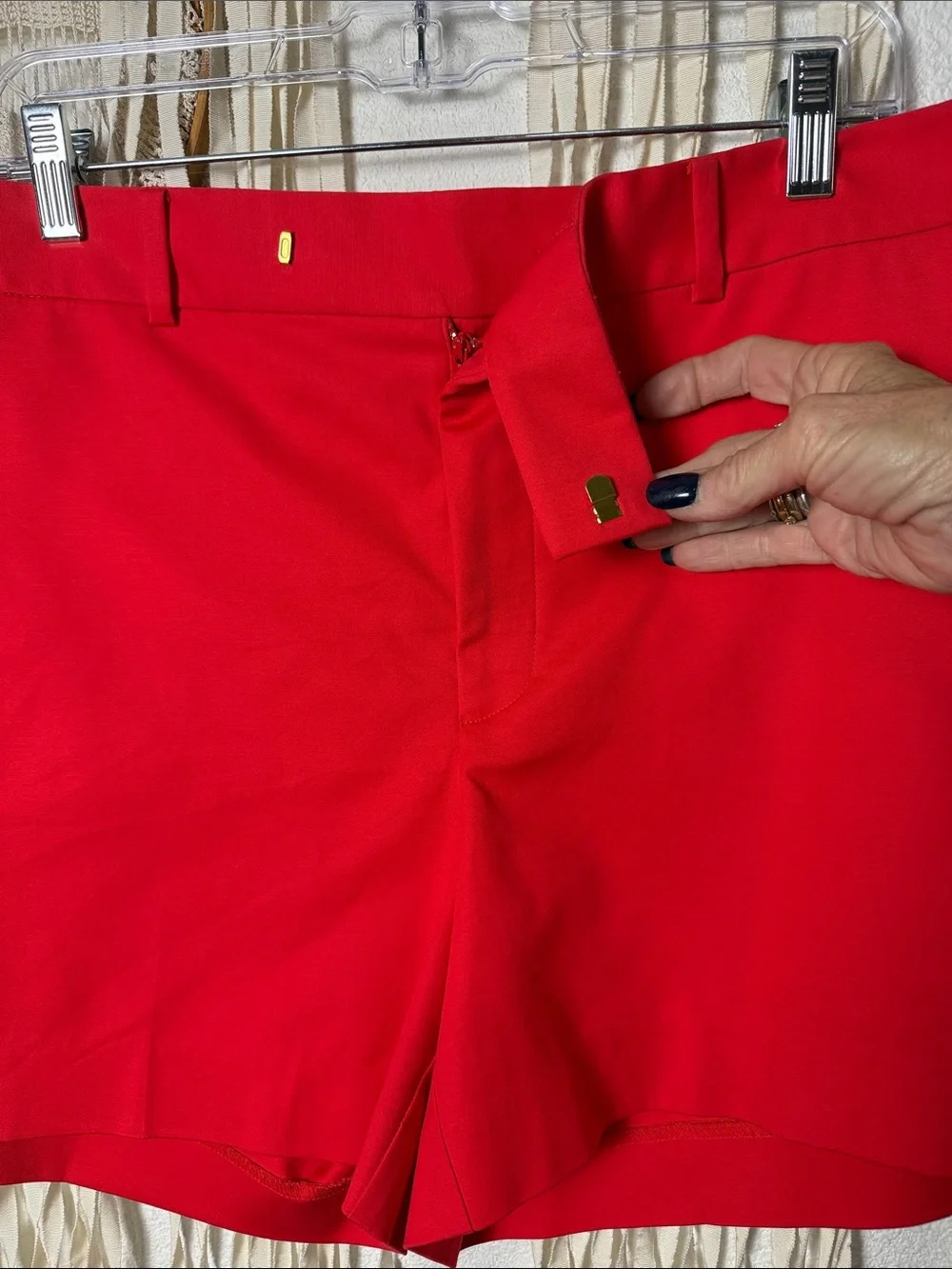 Lauren Ralph Lauren Red Trouser Style Shorts Size 14